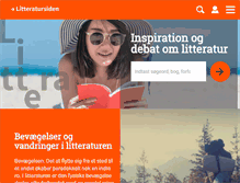 Tablet Screenshot of litteratursiden.dk
